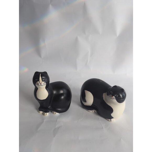 Cat Salt and Pepper Shakers by Sakura Black and White Warren Kimble - Picture 6 of 6